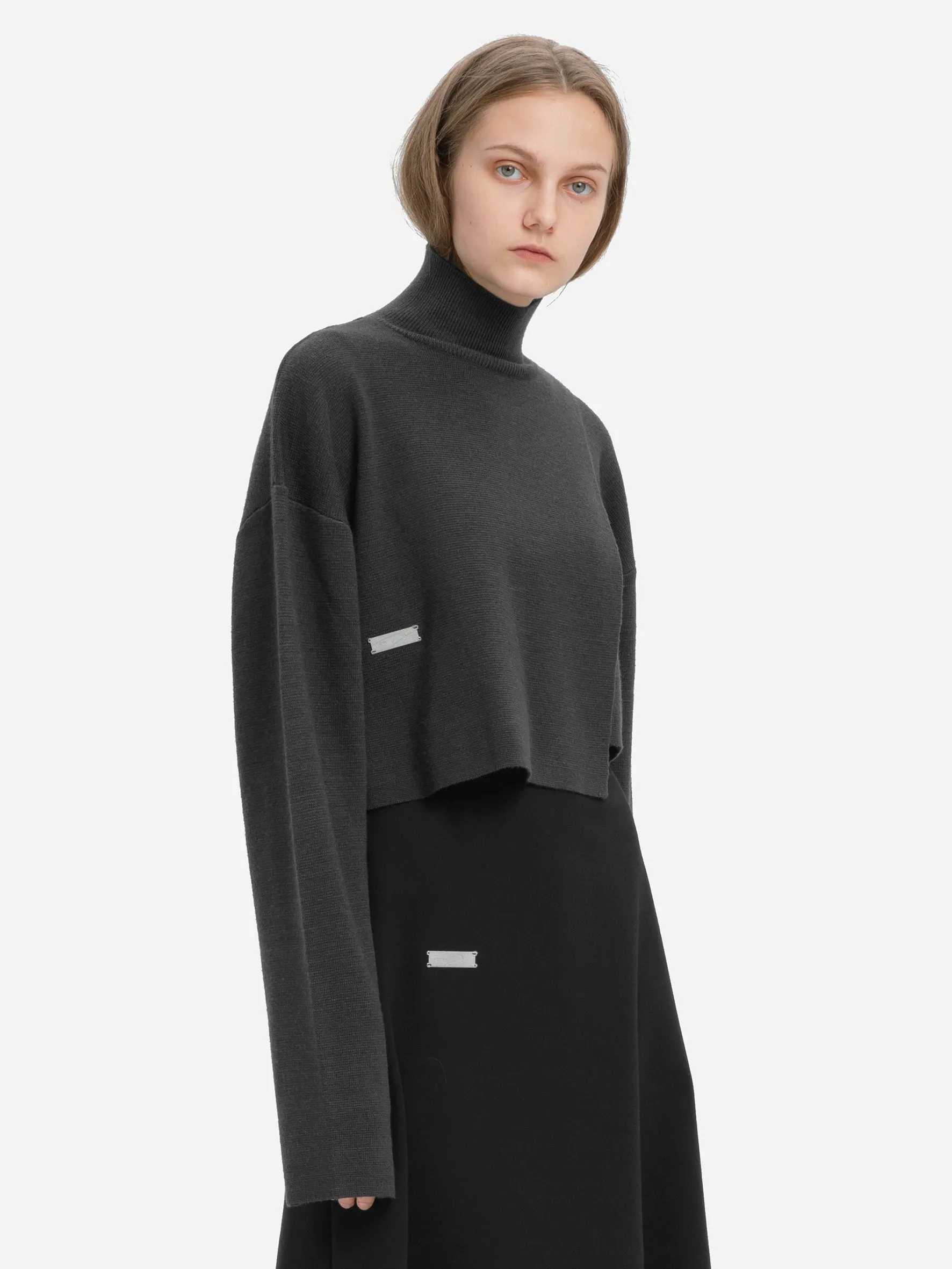 004 - Asymmetrical Turtleneck Sweater