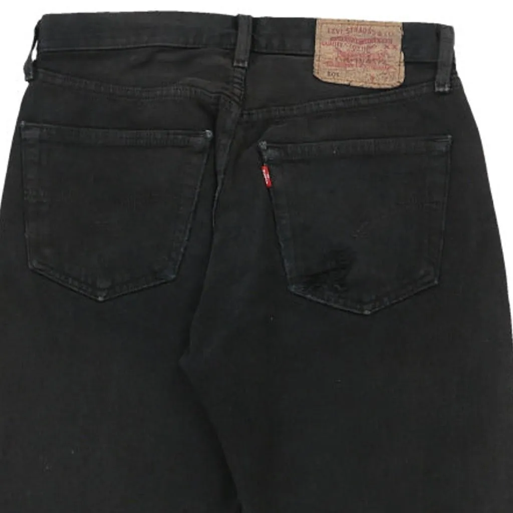 501 Levis Jeans - 28W UK 8 Black Cotton