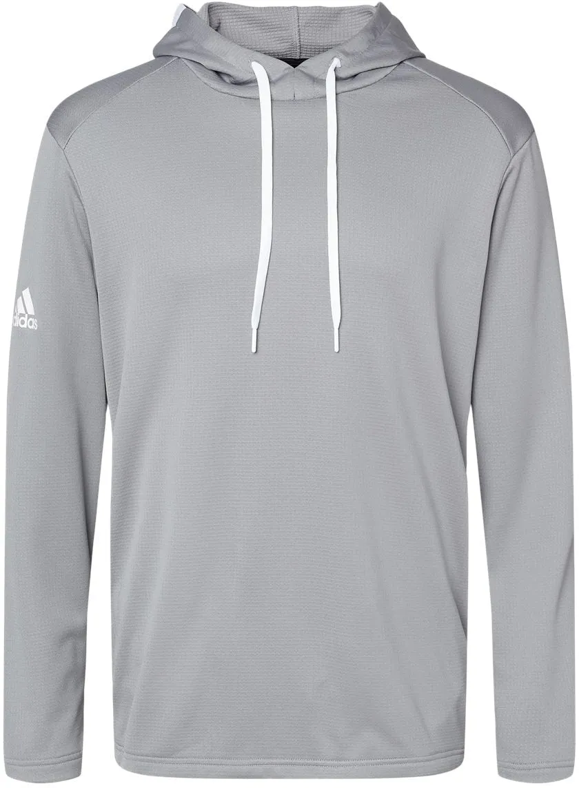 Adidas Textured Mixed Media Hooded Sweatshirt