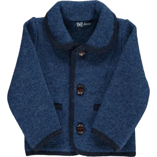 Amaia Redwink Austrian Wool Piped Jacket, Blue