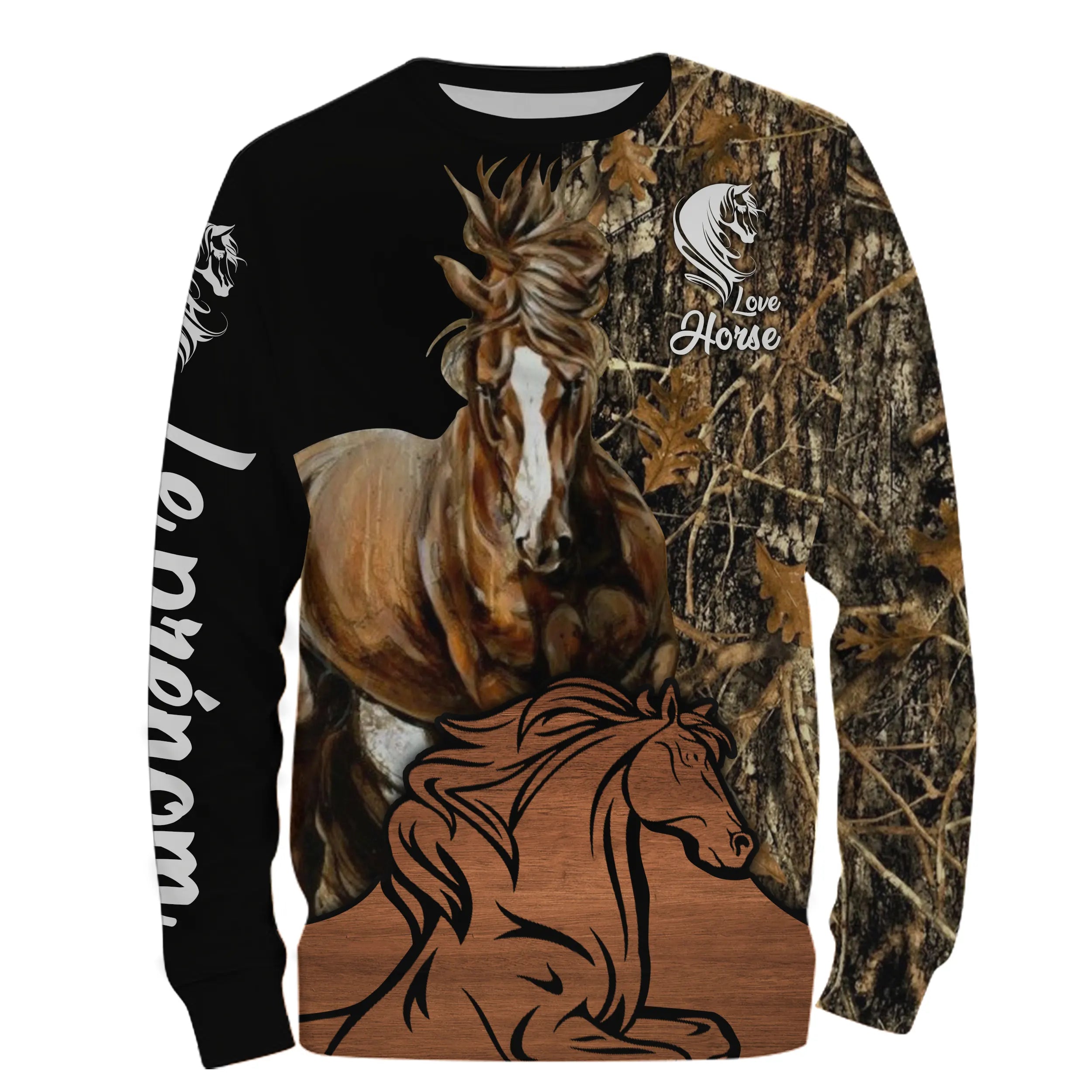 Amoureux des Chevaux, Chevaux Passion, 3D All-Over Tee Shirt Personnalisé, Cadeau pour Homme Femme, Enfant qui Aime Les Chevaux-