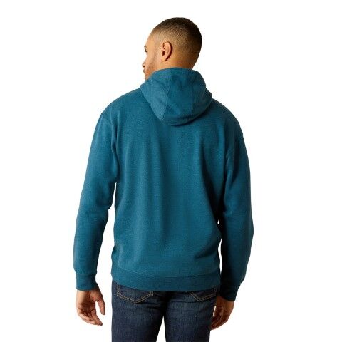 Ariat Men's Bison Plains Hoodie in Hydra Heather