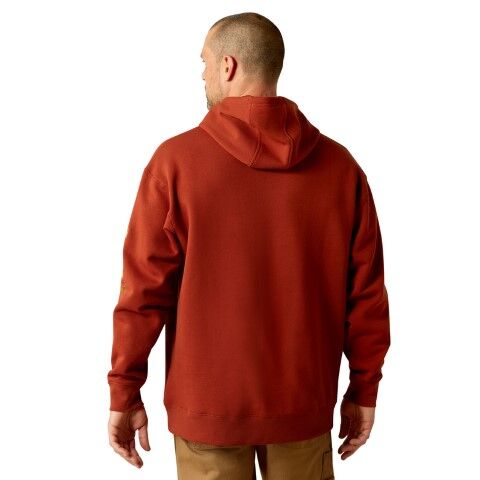 Ariat Men's Rebar Graphic Hoodie in Burnt Henna