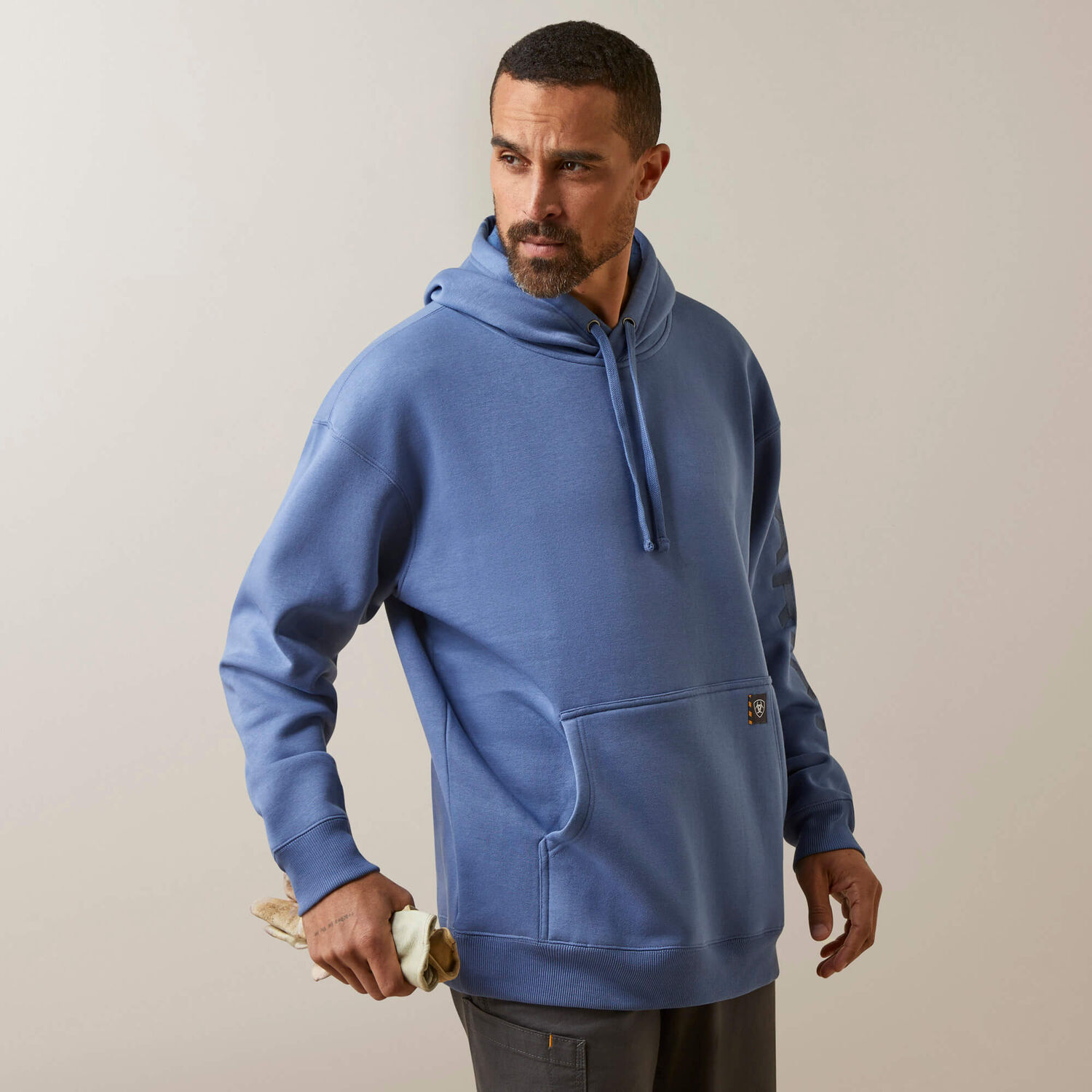 Ariat Men's Rebar Graphic Hoodie in Coastal Fjord