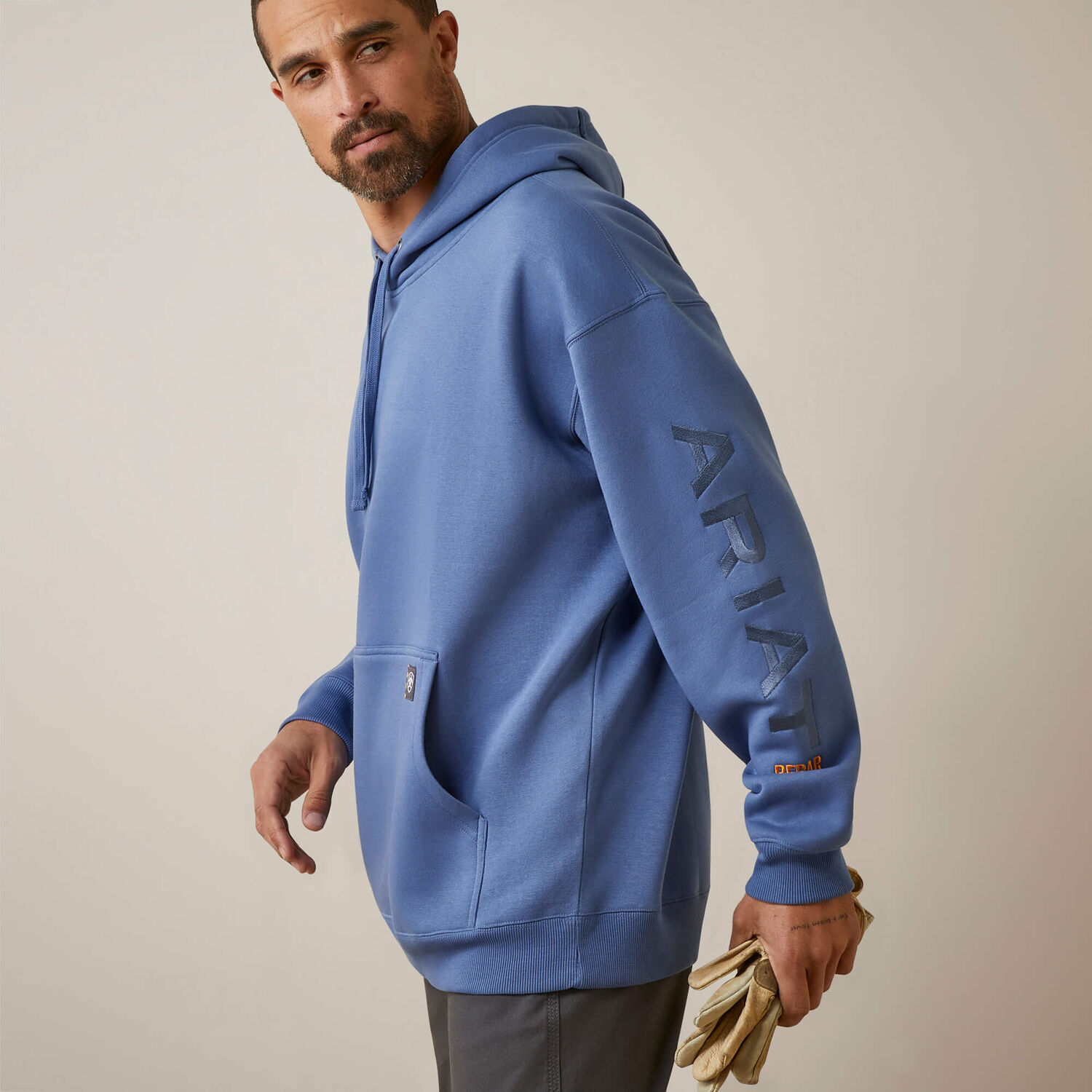 Ariat Men's Rebar Graphic Hoodie in Coastal Fjord