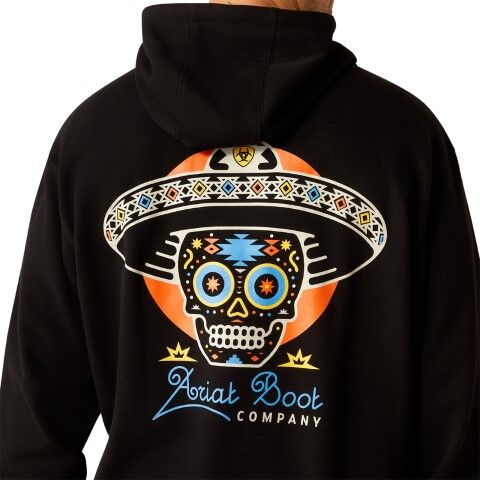 Ariat Men's Sugar Skull Hoodie in Black