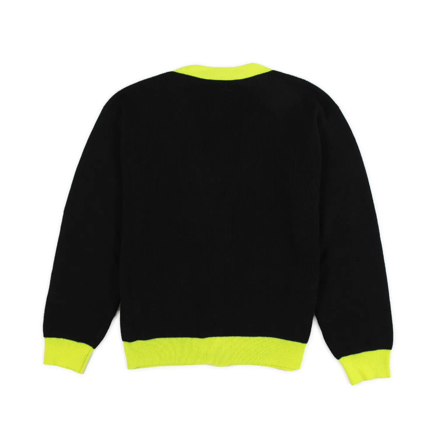 Balmain Black Cardigan With Fluo Details For Girls And Teen