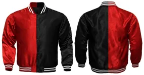 Baseball College Letterman Varsity Jacket Satin Bomber Super Quality Sports Wear-014