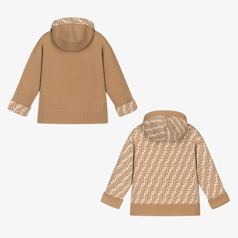 Beige Reversible Wool Sweater