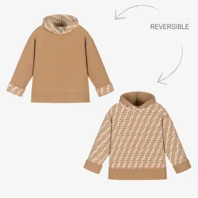 Beige Reversible Wool Sweater