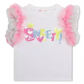 Billieblush-U20356-10P-KG-WHITE-SHORT SLEEVES TEE-SHIRT