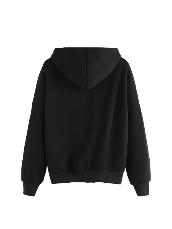 Black Pullover Style Hoodie