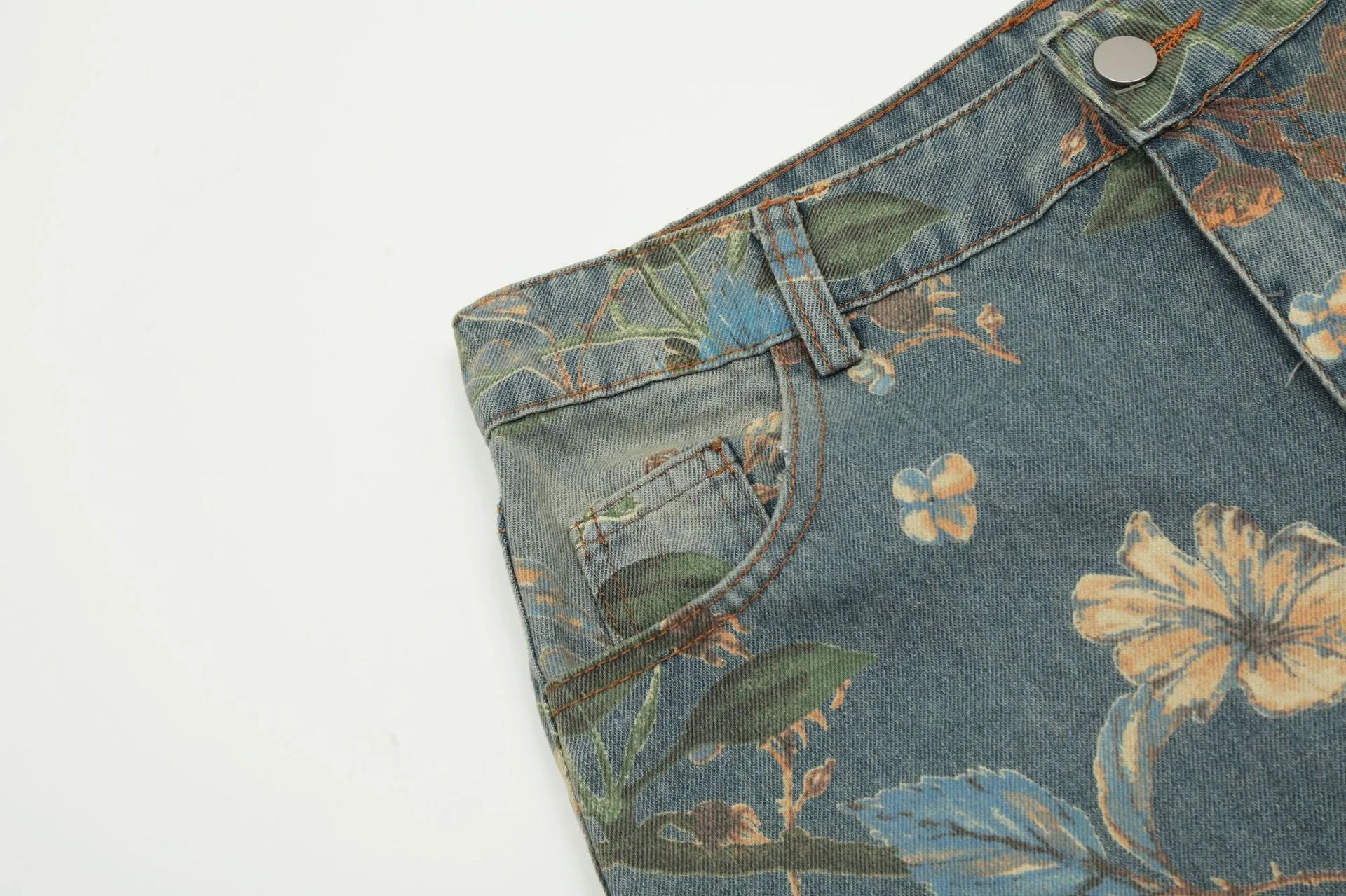 Blossom | Floral Print Baggy Jeans