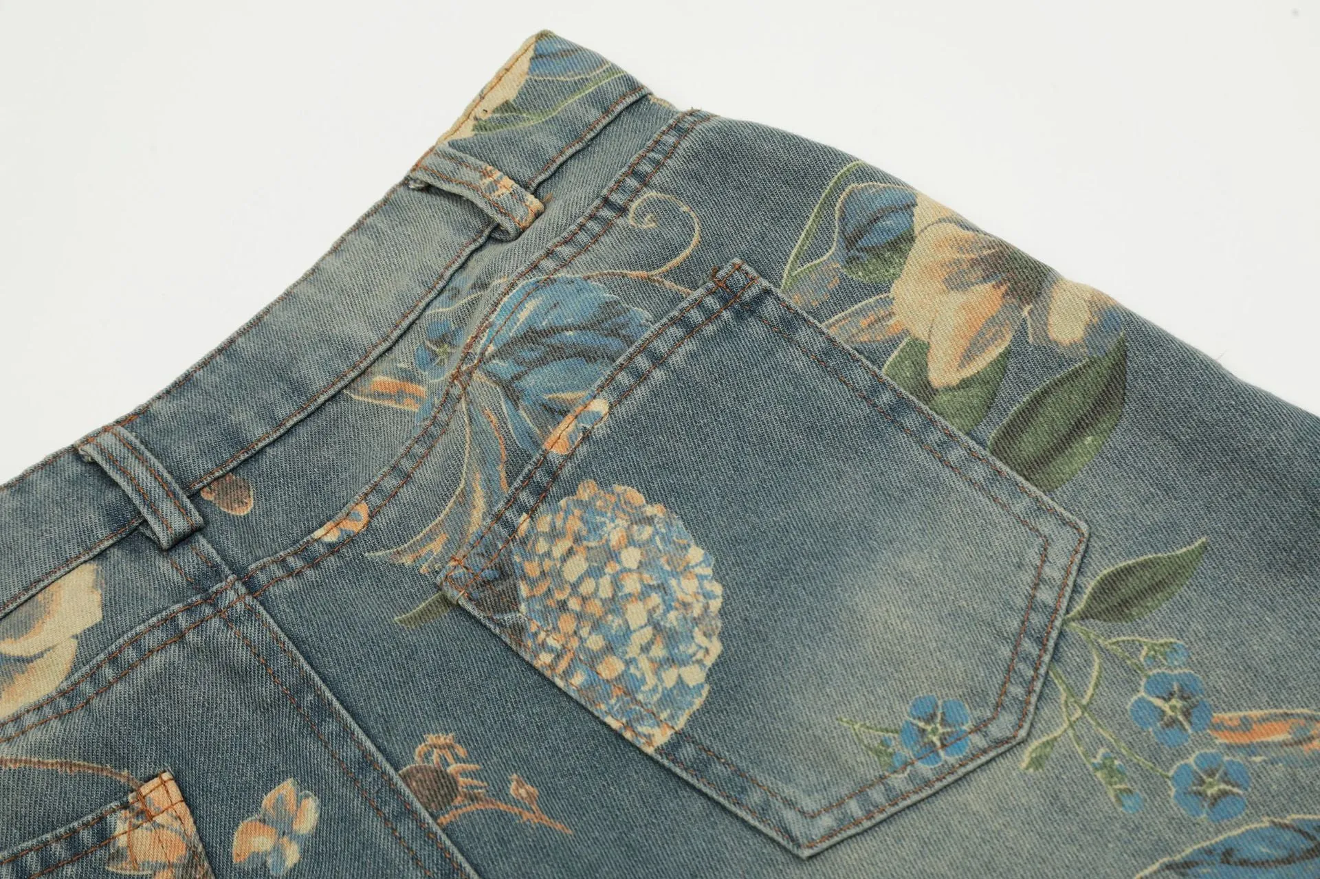 Blossom | Floral Print Baggy Jeans