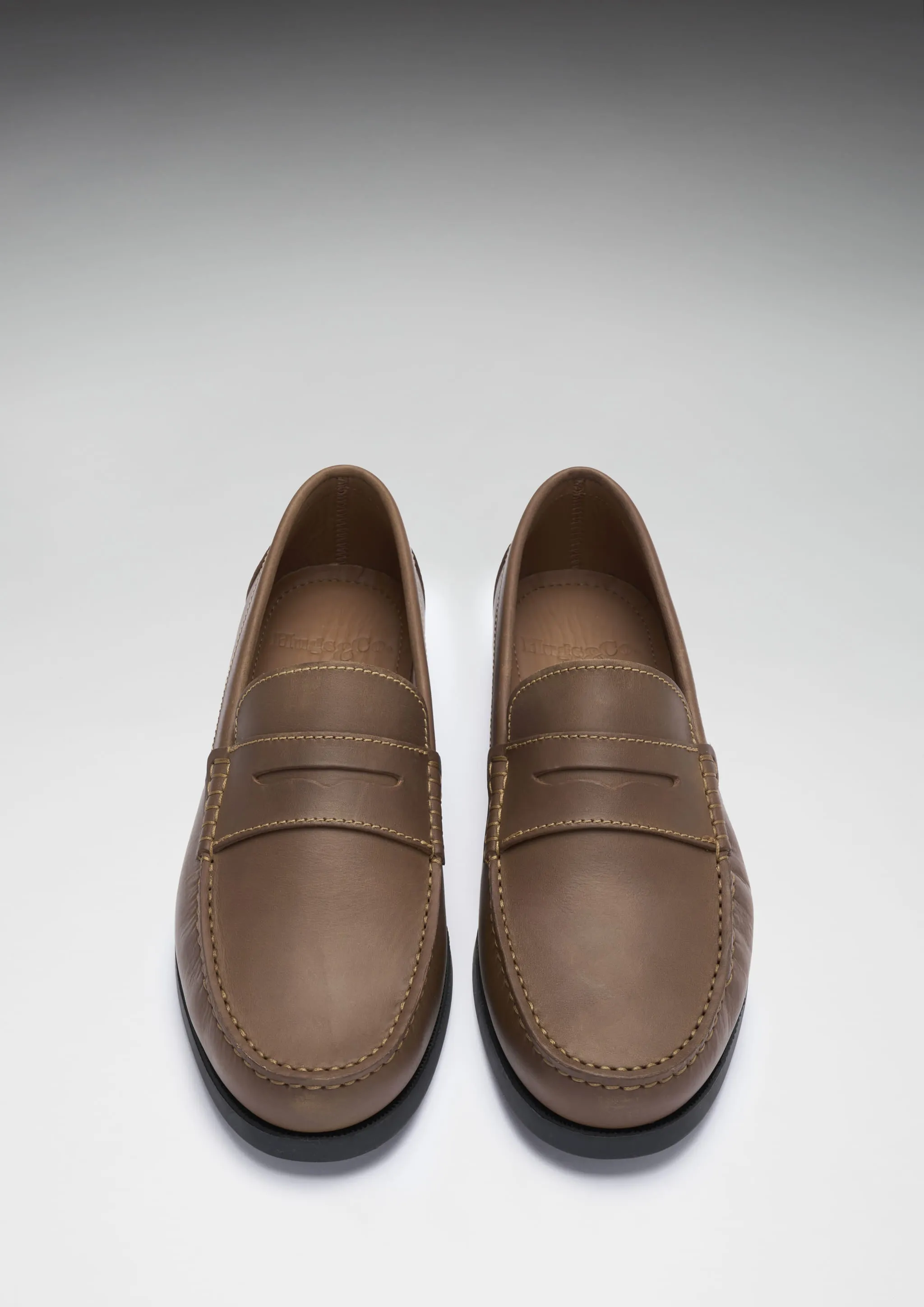 Boat Loafers, light brown leather