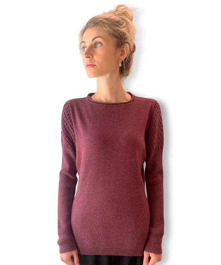 Boat neck sweater womens