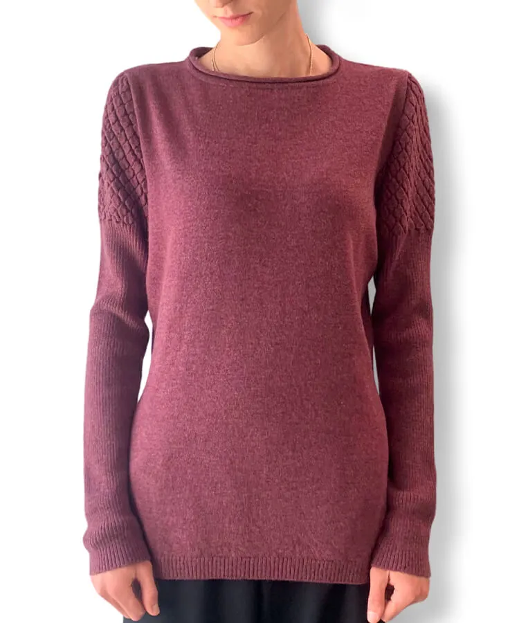 Boat neck sweater womens