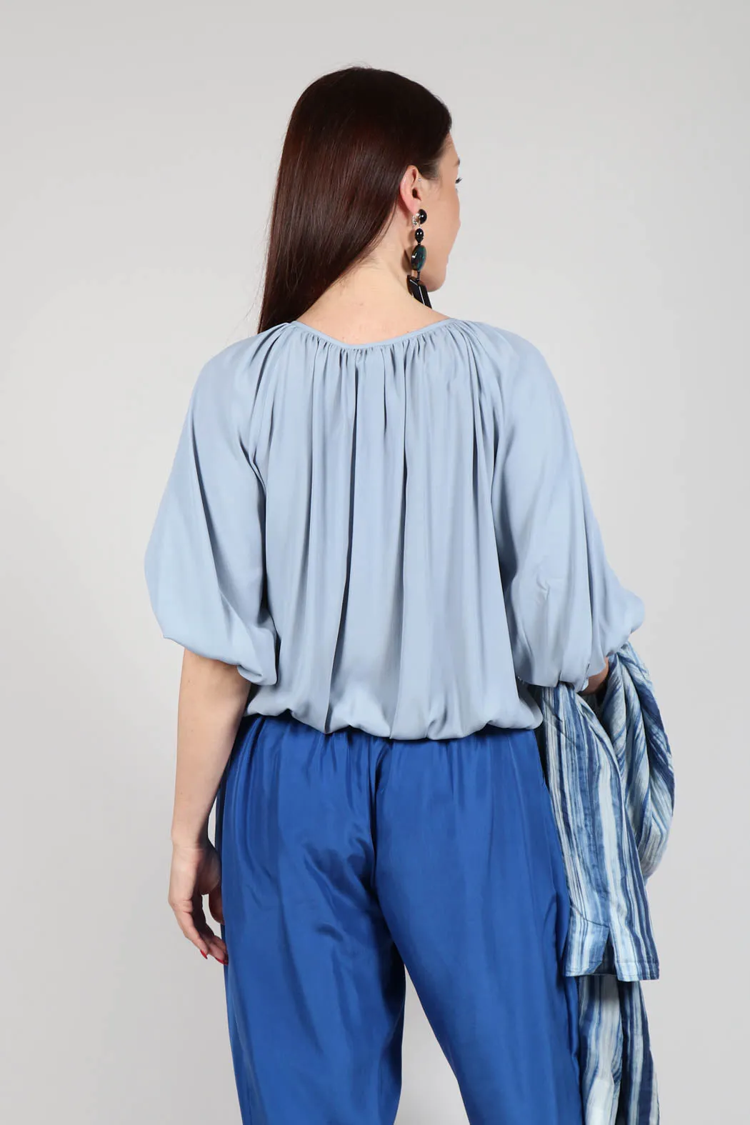 Bohemian Blouse in Blue Blizard