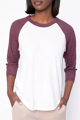 Brock Football Tee in White / Maroon