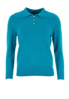 Castle of Ireland Embellished Sweater, Teal