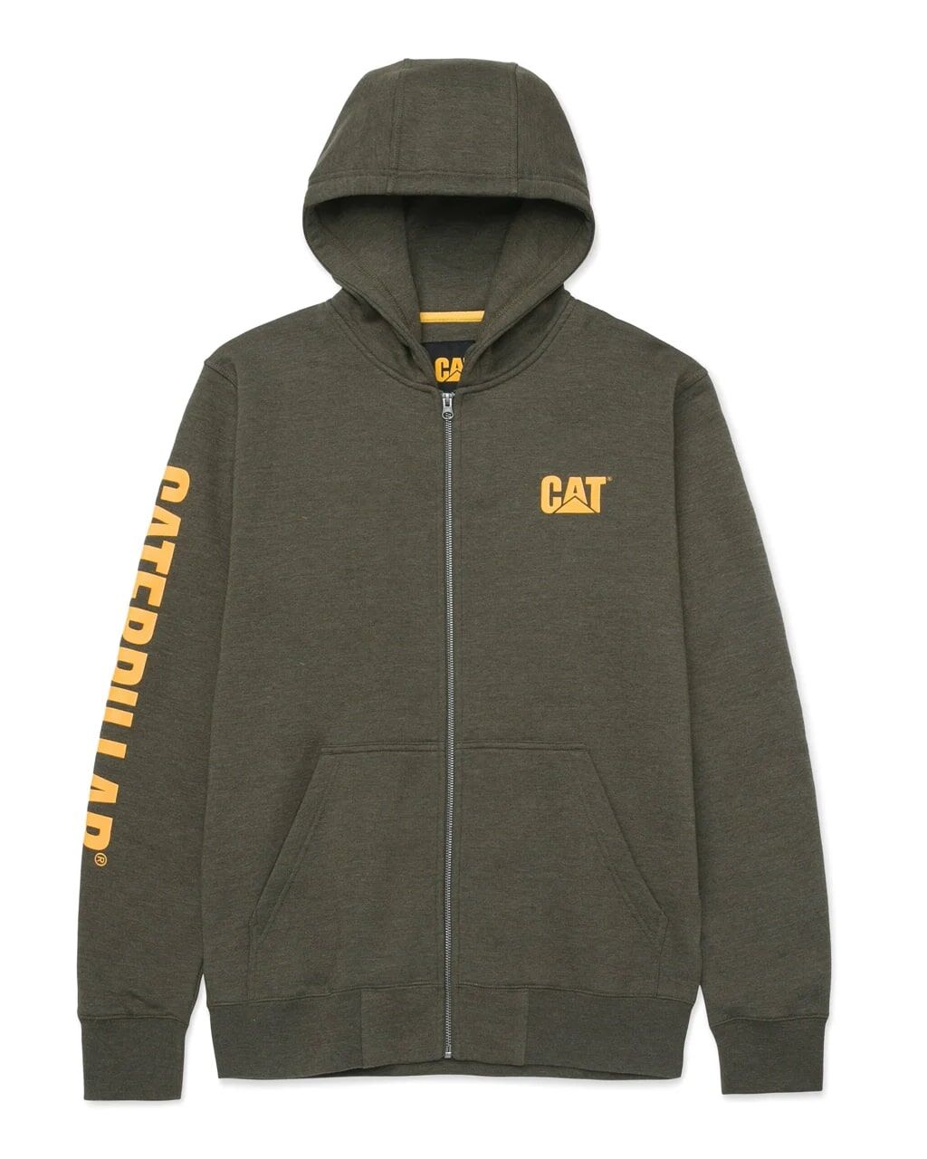 CAT Men's Trademark Full Zip Hoodie in Army Moss Heather