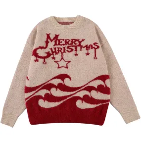 Christmas Letters Knit Sweater