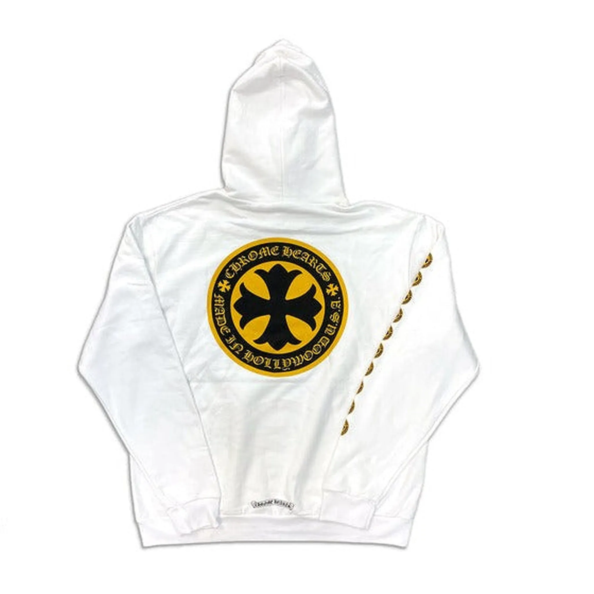 Chrome Hearts Cross Made in Hollywood Hoodie White Yellow