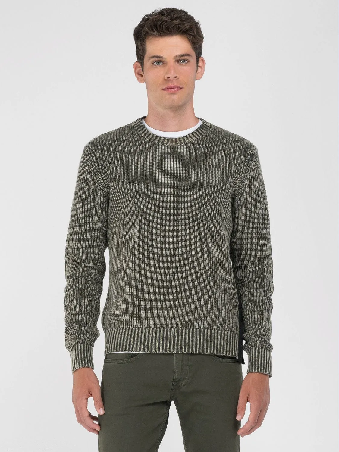 COTTON CREW-NECK SWEATER