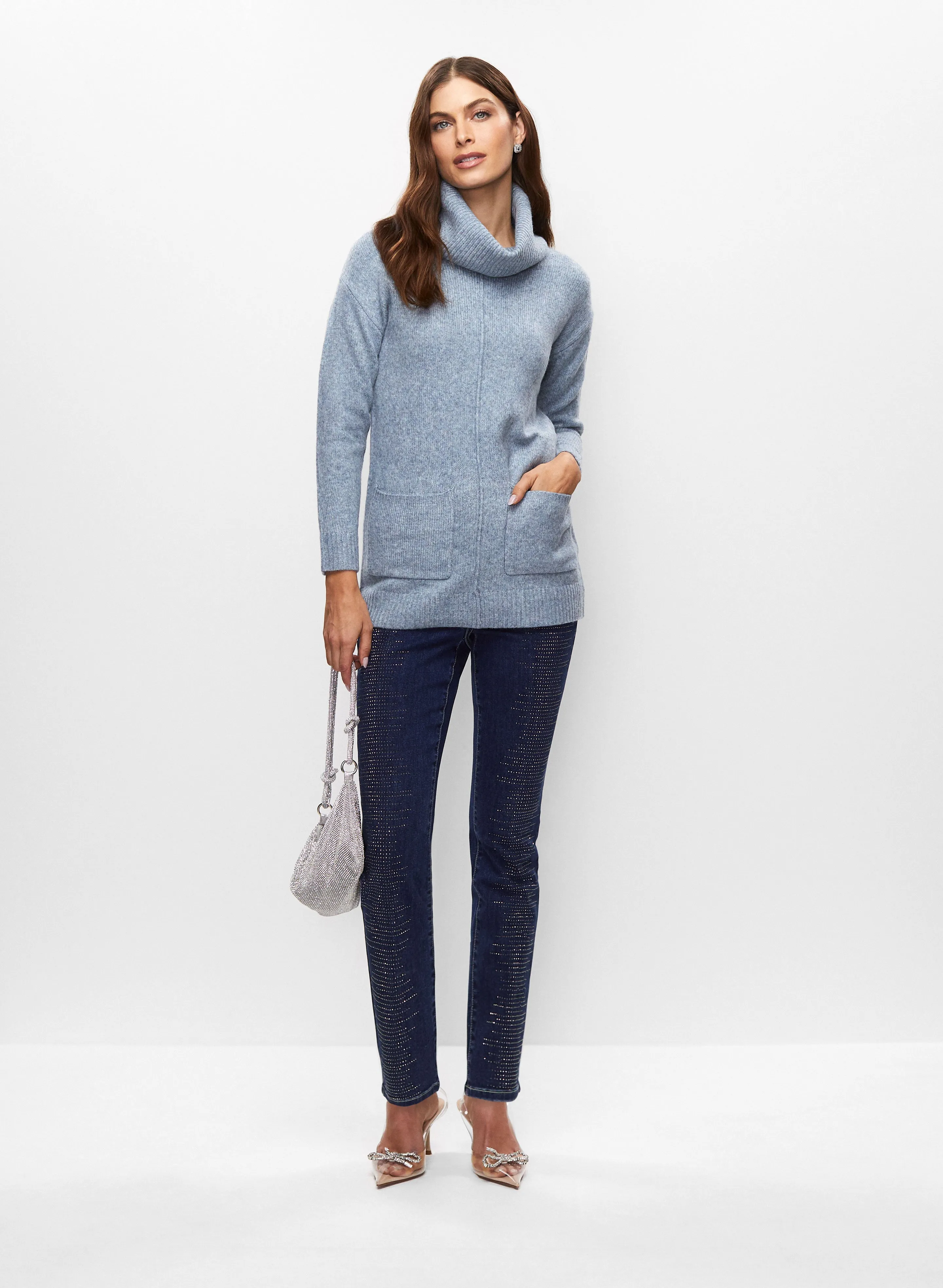 Cowl Neck Tunic Sweater