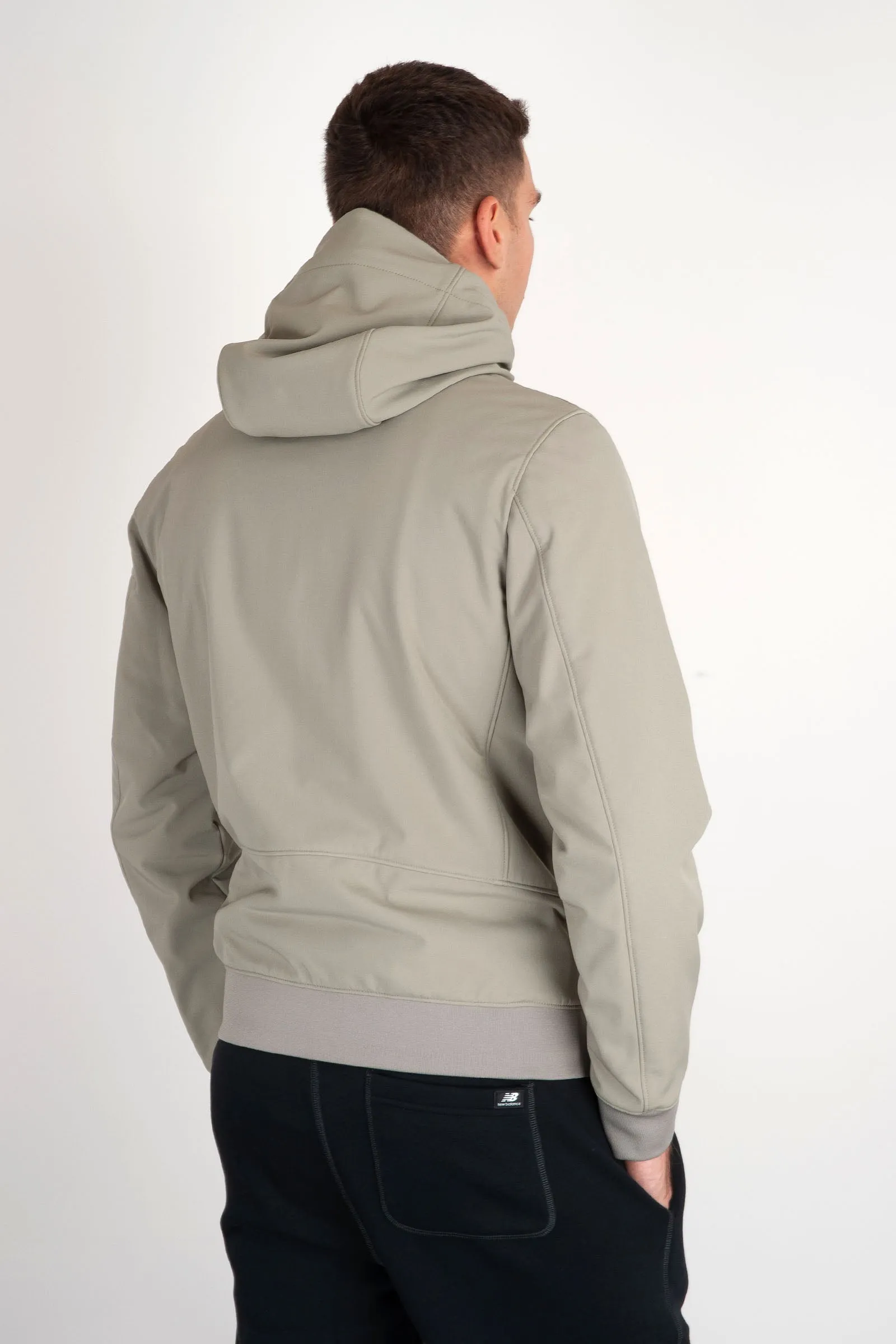 C.P. Company Giubbotto Shell-R Hooded in Nylon Riciclato Ghiaccio