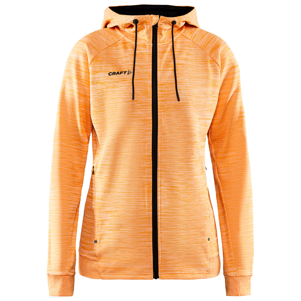 Craft Hoodie Adv Unify Full Zip Dames Oranje