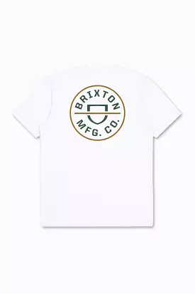 Crest II S/S Standard Tee - White/Pine Needle/Golden Brown