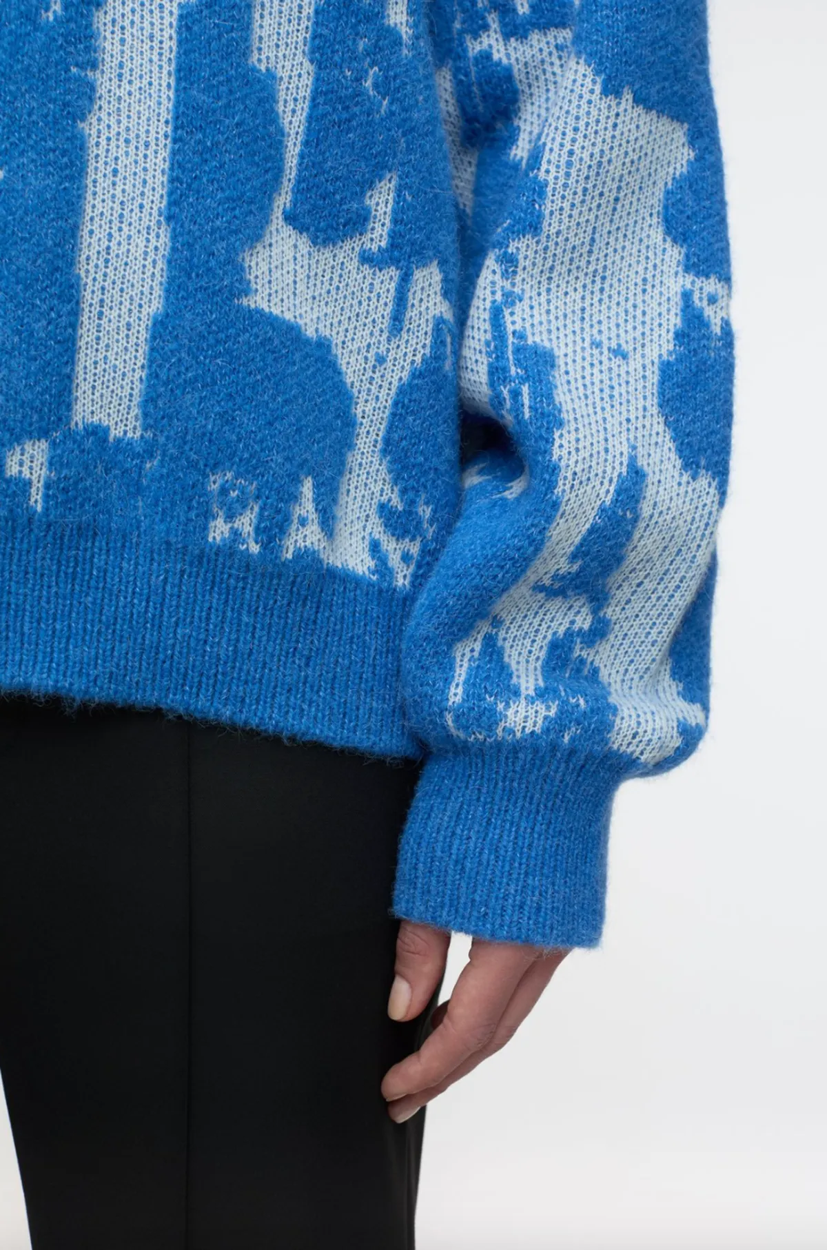 Crew Neck Jacquard Sweater