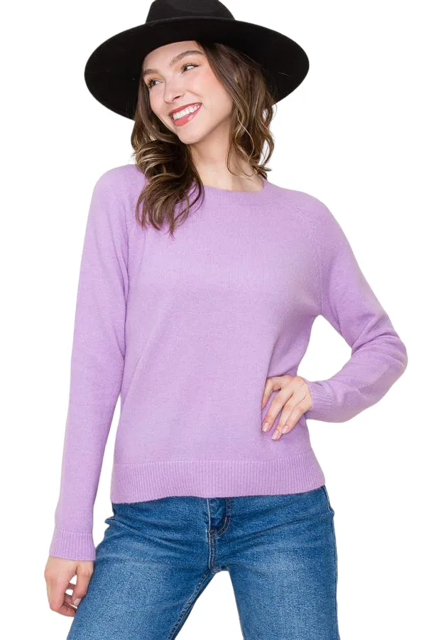 CREWNECK RAGLAN SLEEVE SWEATER