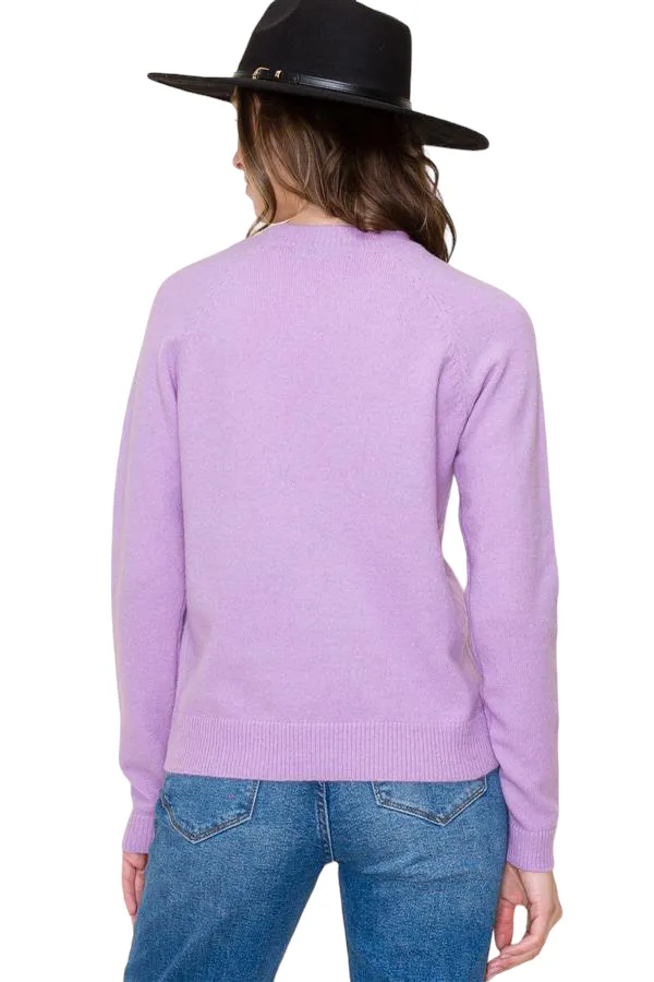 CREWNECK RAGLAN SLEEVE SWEATER