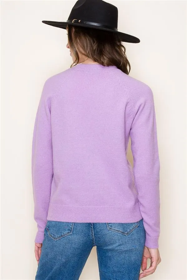 CREWNECK RAGLAN SLEEVE SWEATER