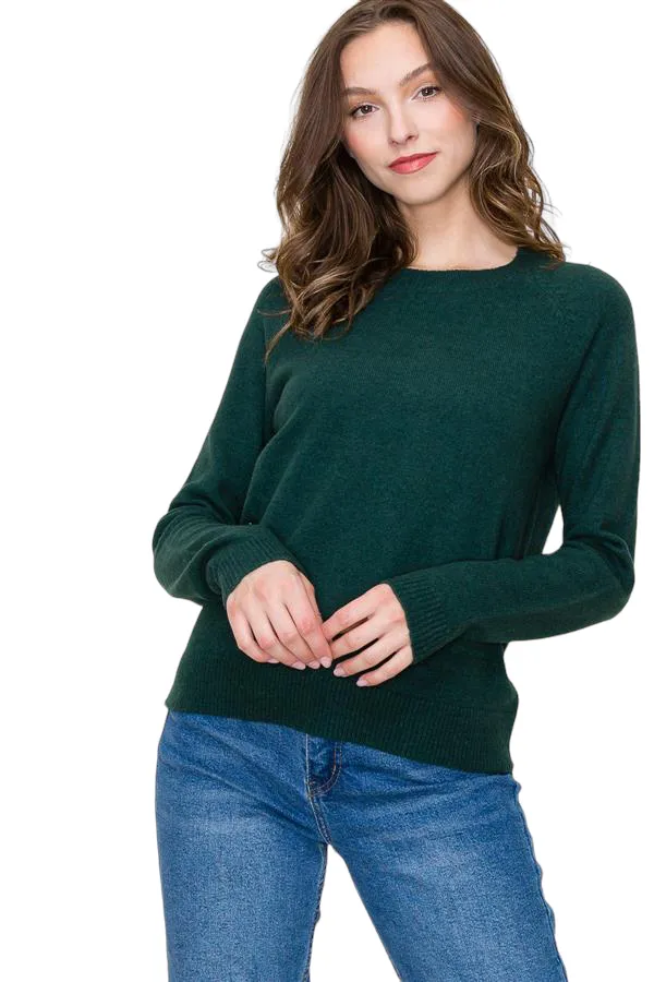 CREWNECK RAGLAN SLEEVE SWEATER