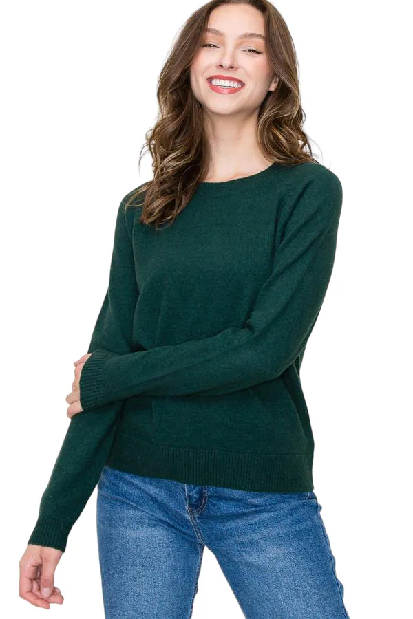 CREWNECK RAGLAN SLEEVE SWEATER