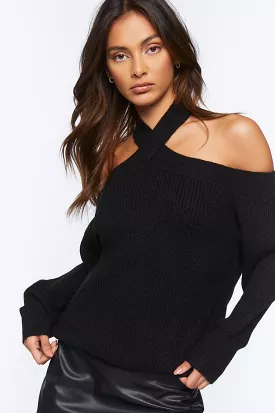 Crisscross Off-the-Shoulder Sweater