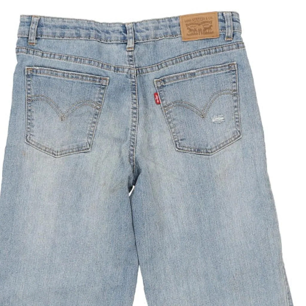 Cropped Wide Leg Levis Jeans - 29W UK 10 Blue Cotton