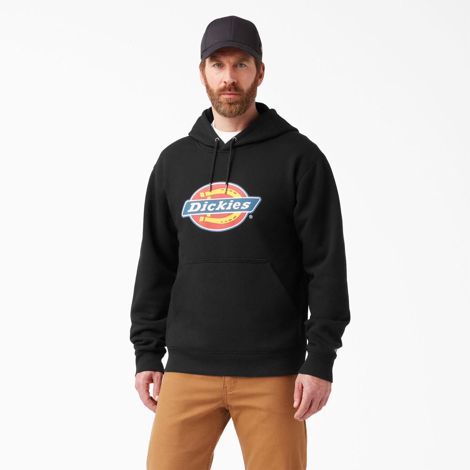 Dickies Men's Water Repellent Logo Hoodie in Black