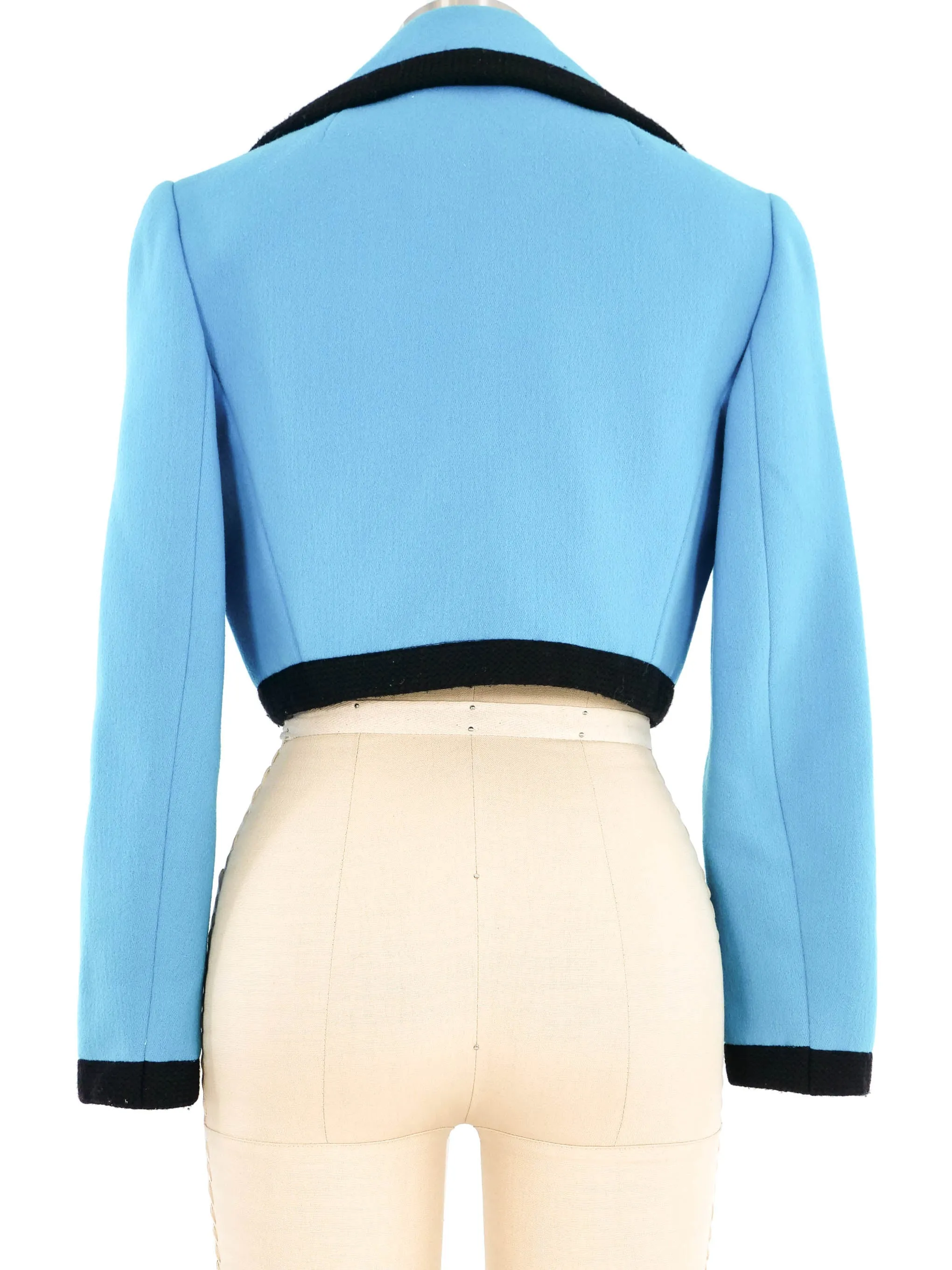 Donald Brooks Cropped Teal Jacket