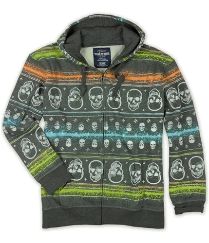 Ecko Unltd. Mens Neon Group Skull Print Hoodie Sweatshirt