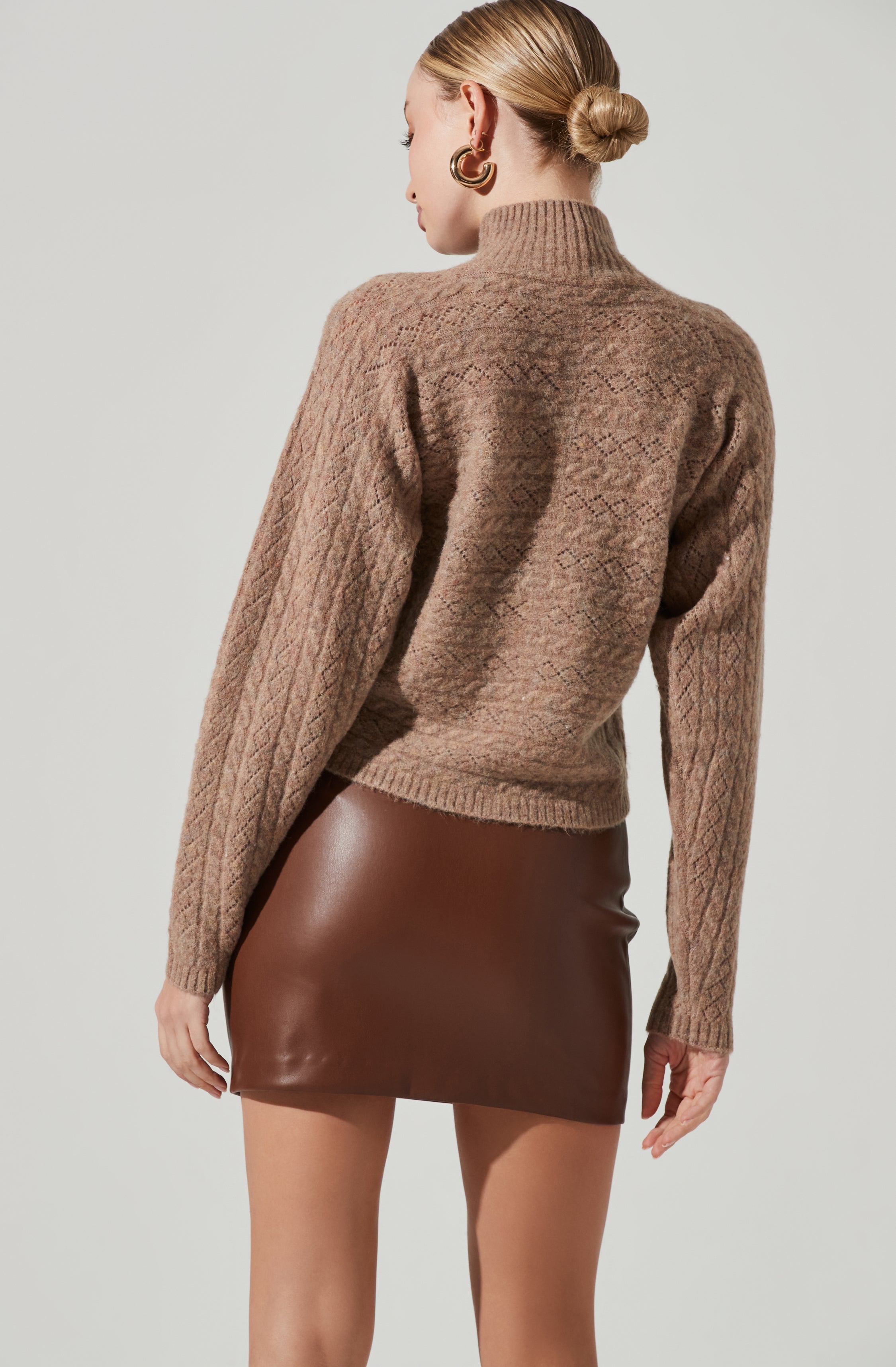 Ember Wrap Front Turtleneck Sweater