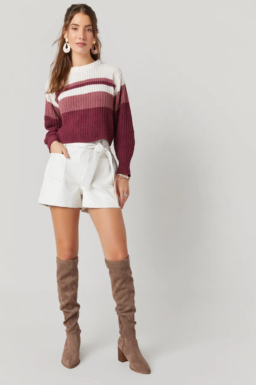 Emma Striped Rib-Knit Sweater