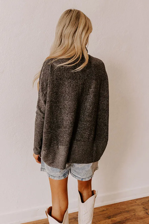 Fireside Cuddles Sweater in Black