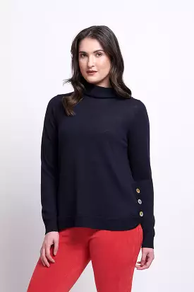 Foil - Curve the Well Merino Sweater - Blue Black