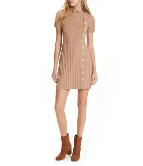 Free People Womens Lottie Rib Knit Sweater Dress