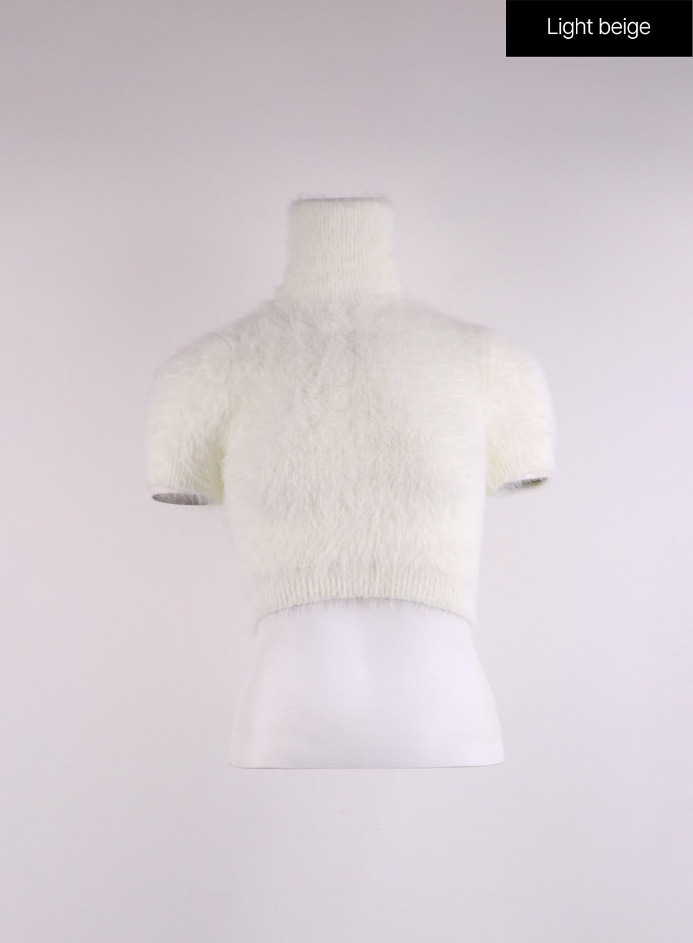 Fuzzy Turtleneck Short Sleeve Sweater CJ429