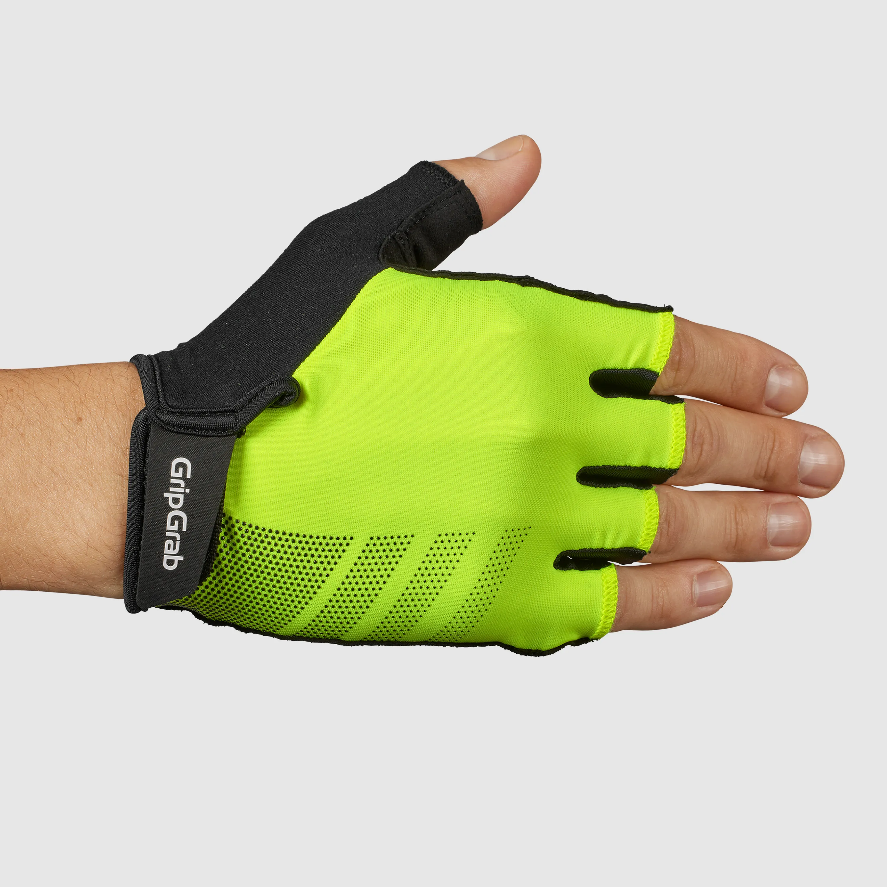 Gripgrab Ride RC Lite Padded Short Finger Summer Gloves Yellow Hi-Vis | Buy Gripgrab Ride RC Lite Padded Short Finger Summer Glo